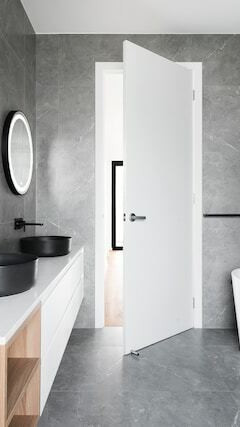 modern gray bathroom